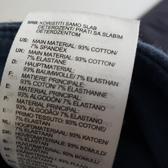 Adidas Stacked Logo Leggings Navy S - Picture 7 of 8